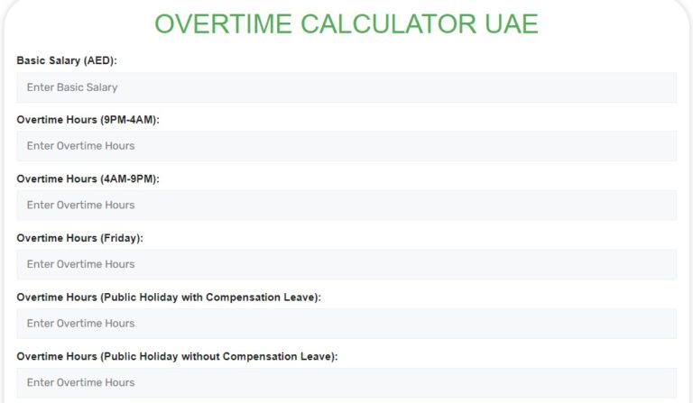 OVERTIME CALCULATOR UAE - How To Do Overtime Calculation In UAE