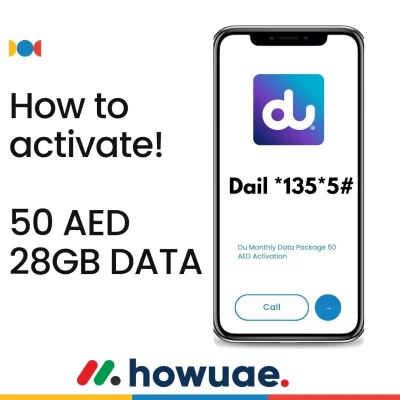 Du Monthly Data Package 50 AED Activation code